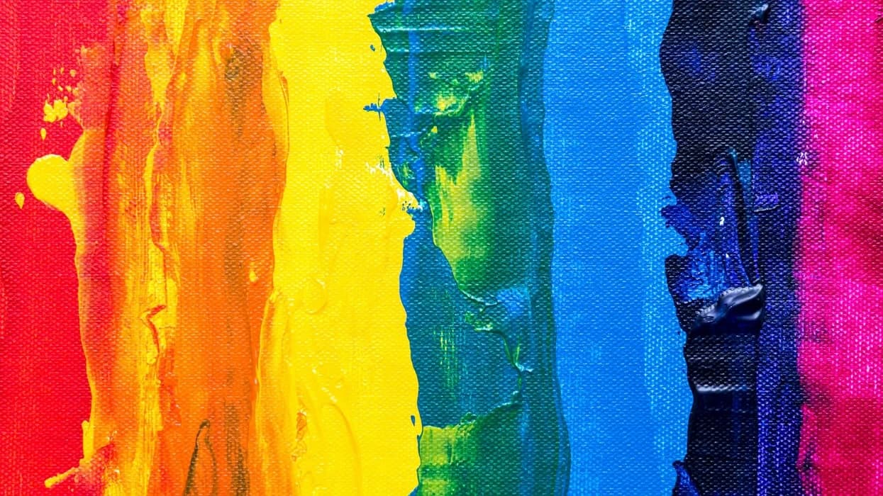 blue and yellow abstract painting